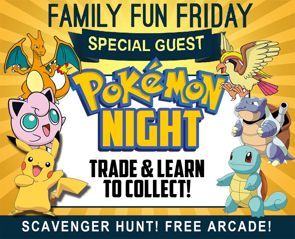 Family Fun Friday Pok mon Trade Night Dave And Adam s Store