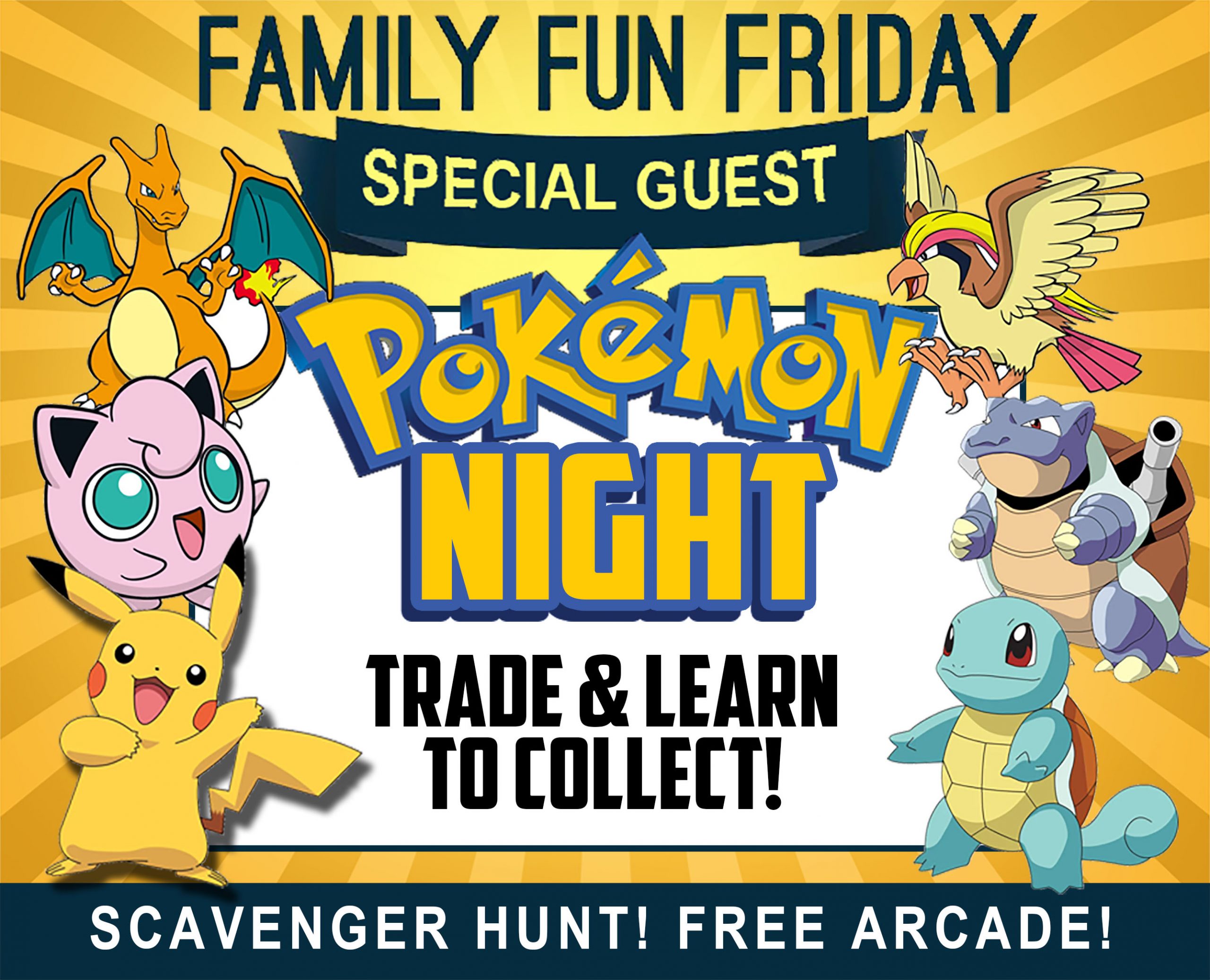 Family Fun Friday Pok mon Trade Night Dave And Adam s Store