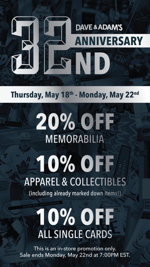 Dave & Adam’s 32nd Anniversary Sale! Dave and Adam's Store