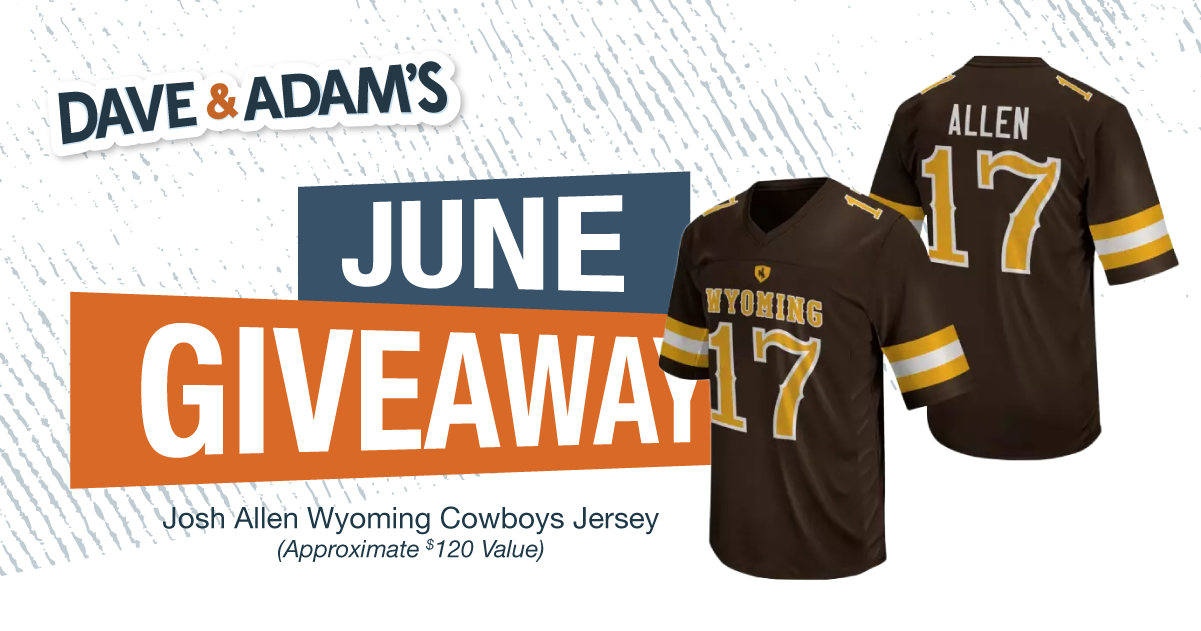 June Giveaway: Josh Allen Wyoming Cowboys Jersey - Dave and Adam's