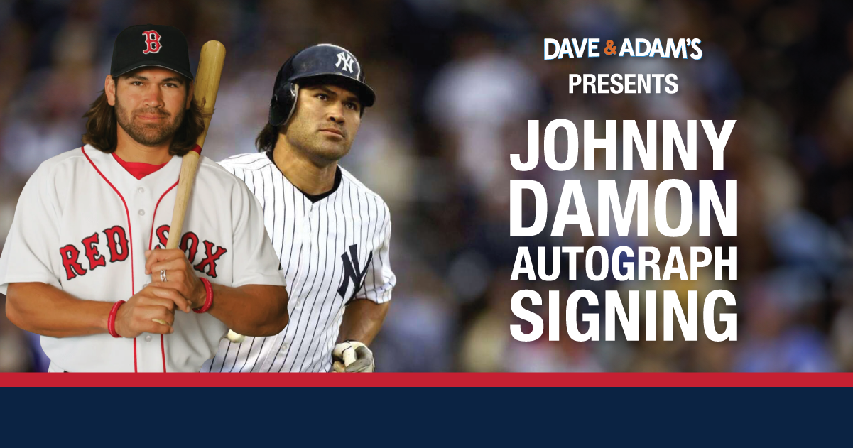 Johnny Damon Autograph Signing - Dave and Adam's Store