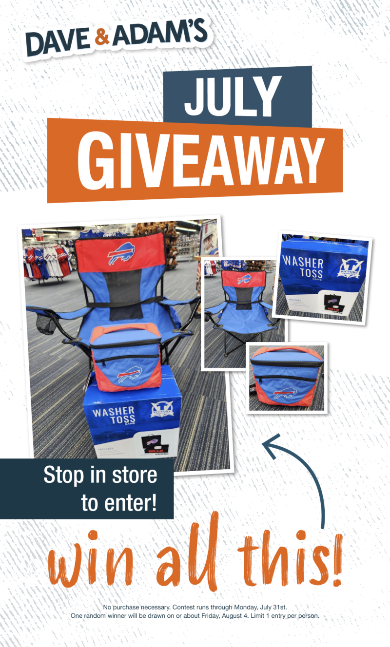 July Giveaway Buffalo Bills Tailgate Package Dave and Adam's Store