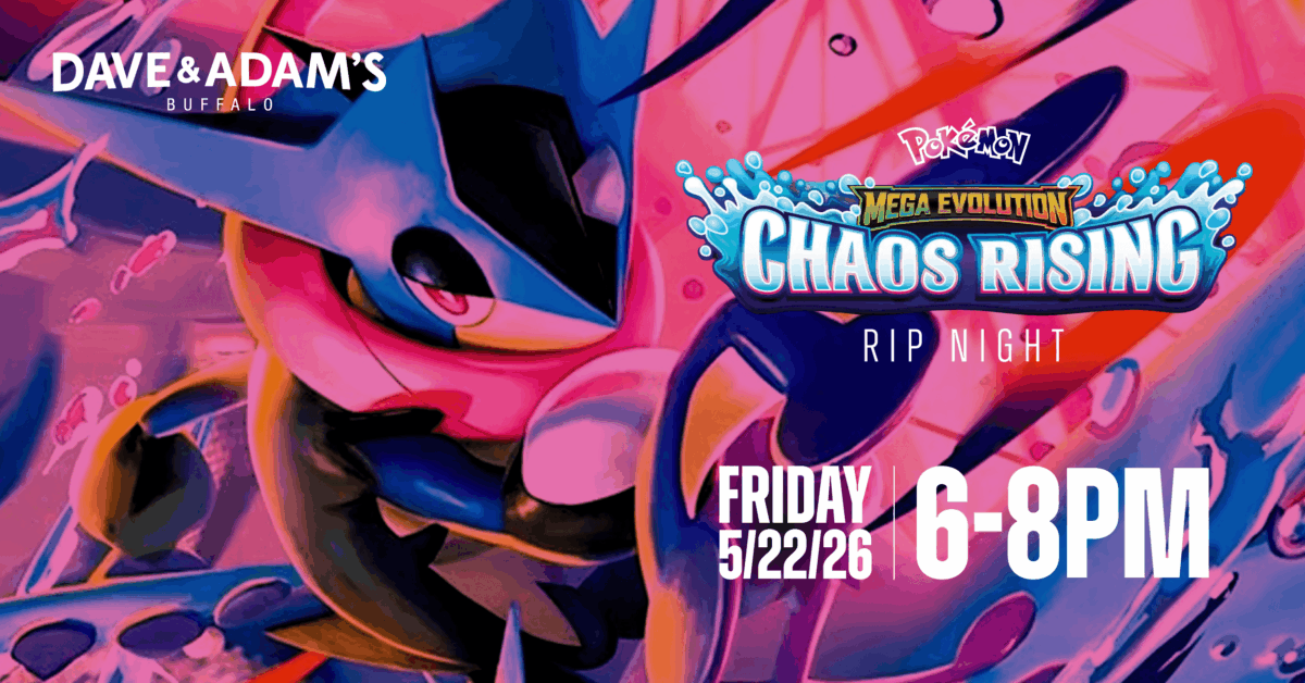 Pokémon Mega Evolution: Chaos Rising Rip Night – Dave and Adam's Store